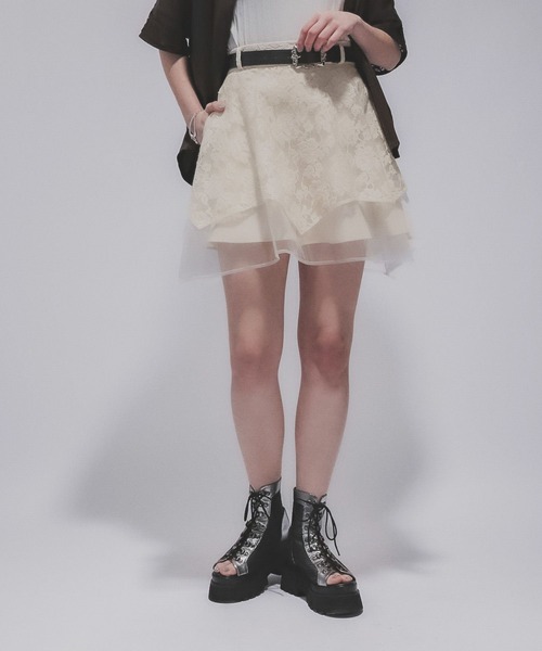 HARE レースレイヤースカパン HARE パンツ レースレイヤースカパン(HARE) レディース