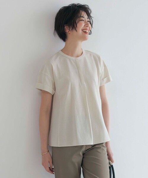 tシャツ 「洗える・抗菌防臭・吸水速乾」サッカージャージー フレンチスリーブ カットソー レディース tシャツ 「洗える・抗菌防臭・吸水速乾」サッカージャージー