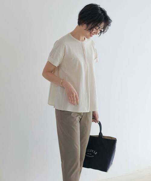 tシャツ 「洗える・抗菌防臭・吸水速乾」サッカージャージー フレンチスリーブ カットソー レディース | ブランド登録なし | 04