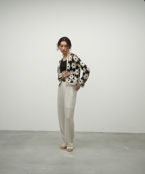 カーディガン Crochet Knit Cardigan / クロシェニット