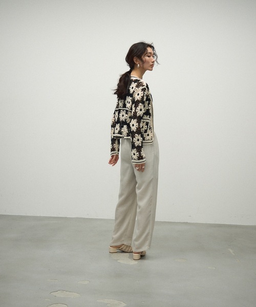 カーディガン crochet knit cardigan /クロシェ かぎ編み 長袖 ニット カーディガン レディース crochet knit cardigan /クロシェ かぎ編み 長袖 ニット