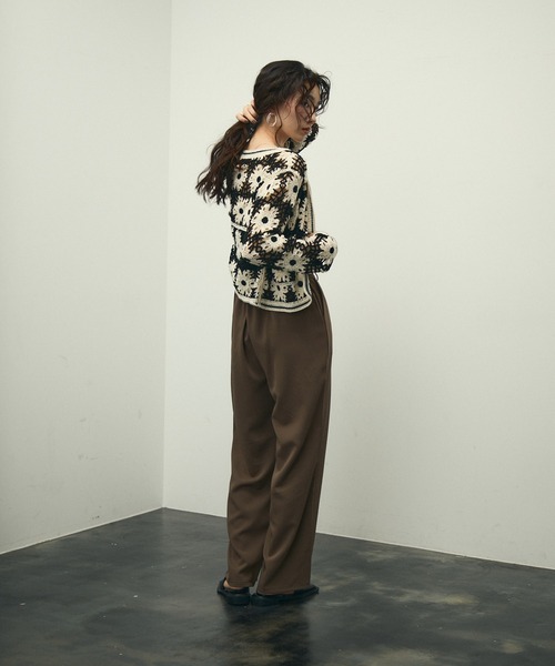 カーディガン Crochet Knit Cardigan / クロシェニット