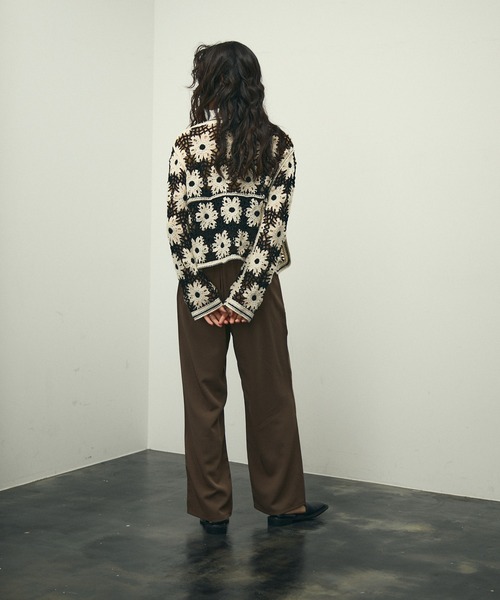 カーディガン crochet knit cardigan /クロシェ かぎ編み 長袖 ニット カーディガン レディース crochet knit cardigan /クロシェ かぎ編み 長袖 ニット