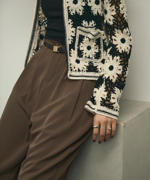 カーディガン Crochet Knit Cardigan / クロシェニット