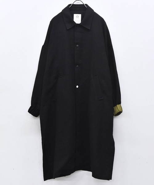 STOF（ストフ） ステンカラーコート コート COLOR MIX LINEN WOOL COAT