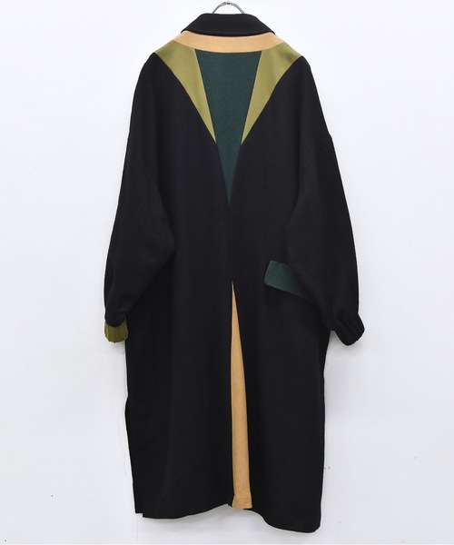 STOF（ストフ） ステンカラーコート コート COLOR MIX LINEN WOOL COAT