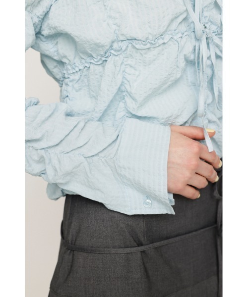 ブラウス シャツ SKIPPER BLOUSE レディース SLY | SHIRRING SKIPPER RIBBON シャツ (シャツ・ブラウス