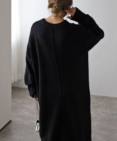 Bonjour Sagan（ボンジュールサガン） ニットワンピース FREE ブラック