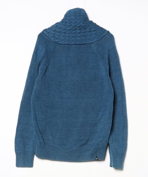 DENHAM 「DENHAM」 ニットパーカー L ブルー メンズ : ZOZOTOWN