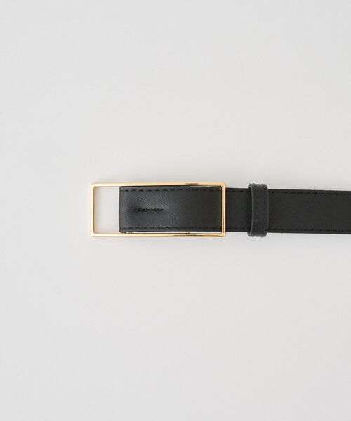 【関税込み】KIMHEEKIM ブラック スクエアバックル ベルト グッチ スクエア バックル ベルト 30MM 85CM GGエンボスレザー