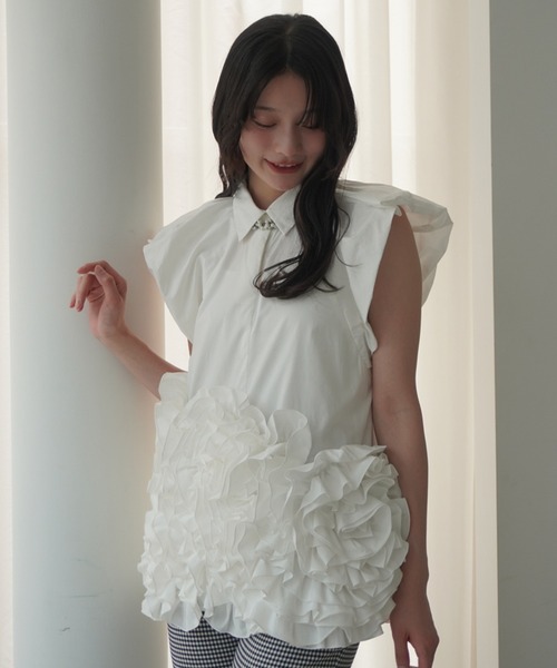 eimy istoire - 本日のみ定価以下セールdrawing flower パイピングシャツ eimyモチーフロゴパイピングTシャツ（カットソー/Tシャツ