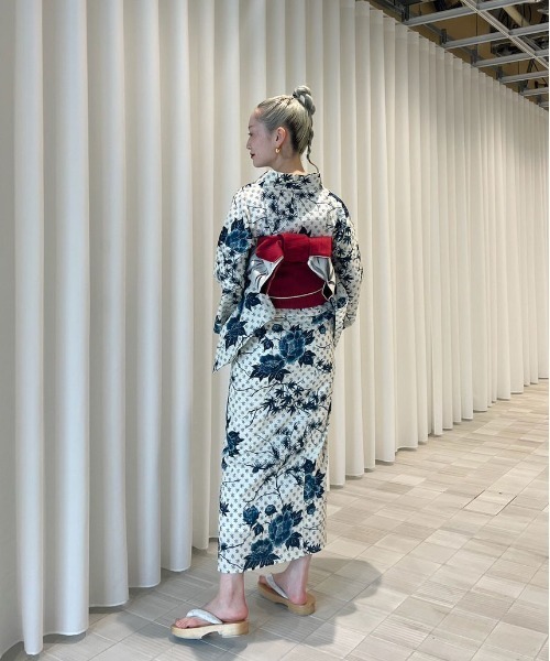 Ameri（アメリ） 浴衣 KEITAMARUYAMA × Ameri IVORY FLOWER YUKATA