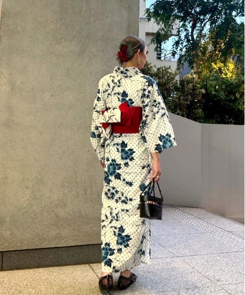 Ameri（アメリ） 浴衣 KEITAMARUYAMA × Ameri IVORY FLOWER YUKATA
