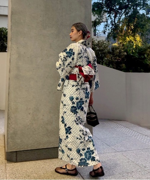 Ameri（アメリ） 浴衣 KEITAMARUYAMA × Ameri IVORY FLOWER YUKATA