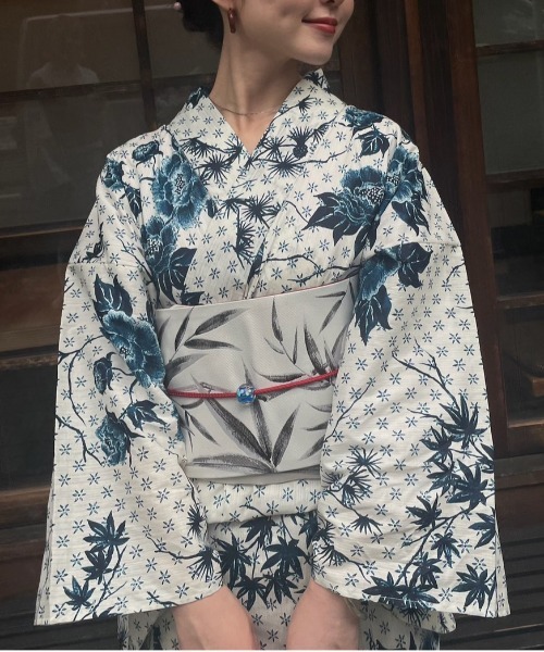 KEITAMARUYAMA × Ameri IVORYFLOWER YUKATA Ameri（アメリ） 浴衣 KEITAMARUYAMA × Ameri IVORY FLOWER YUKATA