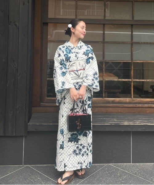 KEITAMARUYAMA × Ameri IVORYFLOWER YUKATA Ameri（アメリ） 浴衣 KEITAMARUYAMA × Ameri IVORY FLOWER YUKATA