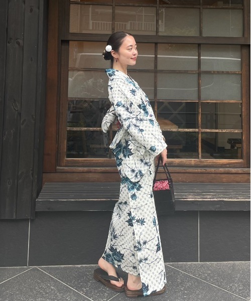 Ameri（アメリ） 浴衣 KEITAMARUYAMA × Ameri IVORY FLOWER YUKATA