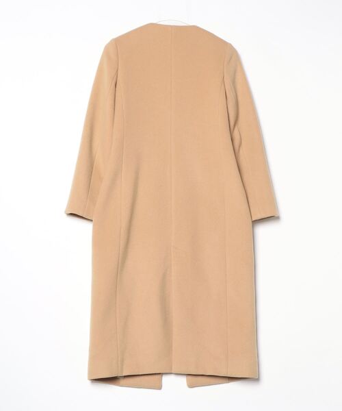 「PEELSLOWLY」 ノーカラーコート 36 イエロー レディース_画像2