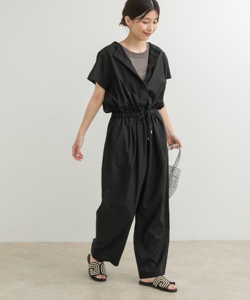 新品　アーバンリサーチドアーズ　リネンコンビネゾン　麻　オールインワン　ベージュ セール】リネンMIXコンビネゾン（サロペット/オーバーオール）｜URBAN