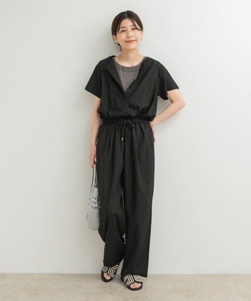 【美品】THE SURREY きれいめコンビネゾン オールインワン URBAN RESEARCH DOORS サロペット オーバーオール リネンMIX