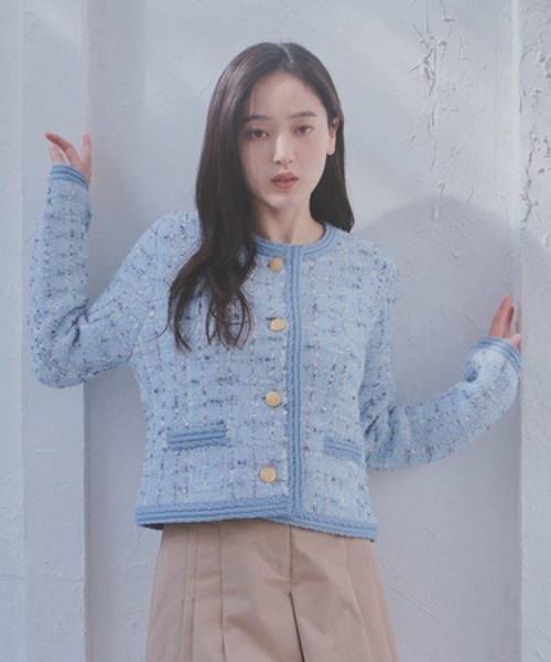 FURFUR（ファーファー） ニットカーディガン ONE SIZE ブルー