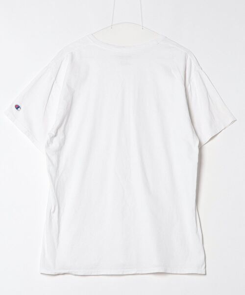 「Champion」 刺繍半袖Tシャツ L ホワイト メンズ