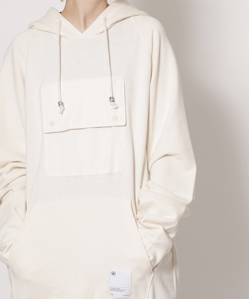 パーカー Wasted Collective/ウェステッドコレクティブ Hanmou Fleece pocket Hoodie ビッグシルエット フー