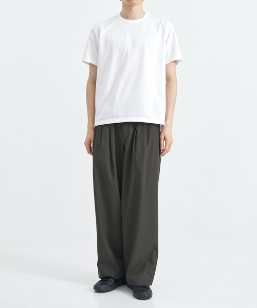 パンツ markaware PLEATED WIDE TROUSERS markaware スラックス 「MARKAWARE/marka」別注 TRIPLE PLEATED