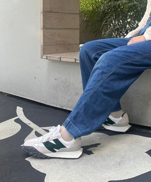 [New Balance] low cut спортивные туфли 23.5cm серый мужской 