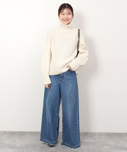 「SLOBE IENA」 加工デニムパンツ 36 ブルー レディース_画像3