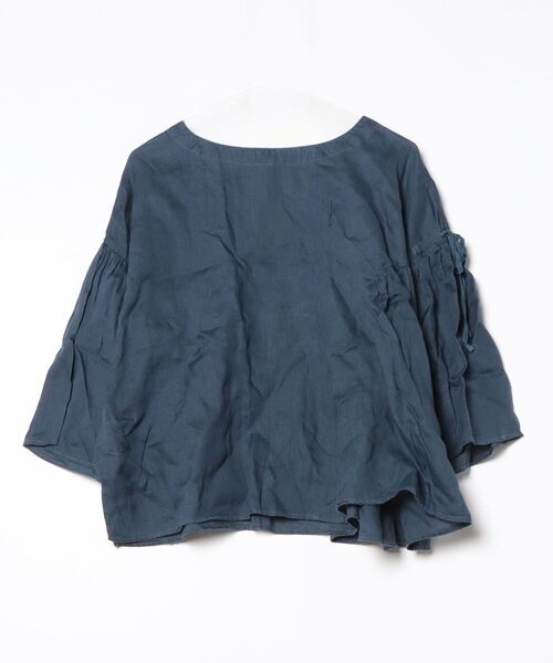 「nest Robe」 7分袖ブラウス - ブルー レディース