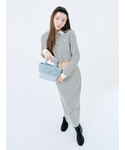 LILY BROWN トレーナー スウェット Lily Bearハーフジップ