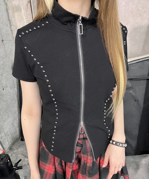 tシャツ スタッズZIPトップ レディース : ZOZOTOWN Yahoo!店 - 通販