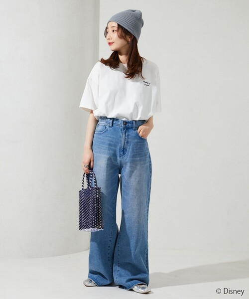 「FREAK'S STORE」 半袖Tシャツ LARGE オフホワイト レディース