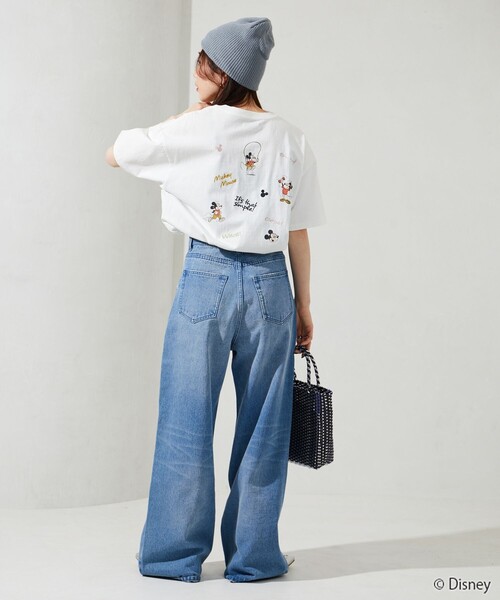 「FREAK'S STORE」 半袖Tシャツ LARGE オフホワイト レディース