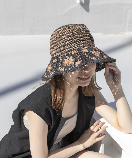 「SMELLY」 ストローハット - ホワイト系その他 レディース_画像2