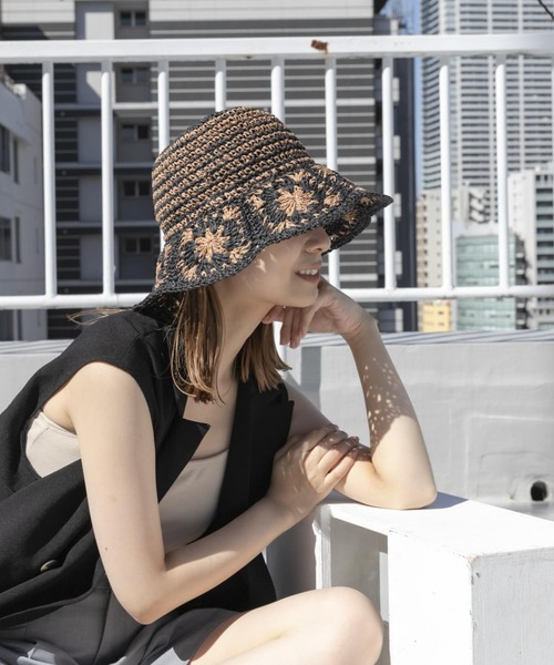 「SMELLY」 ストローハット - ホワイト系その他 レディース_画像4