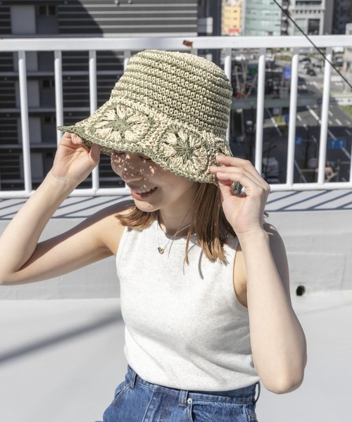 「SMELLY」 ストローハット - ホワイト系その他 レディース_画像9