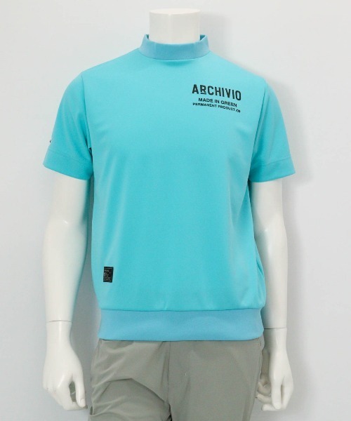 tシャツ 「MENS」「メンズ」UV速乾モックネックプルオーバー メンズ