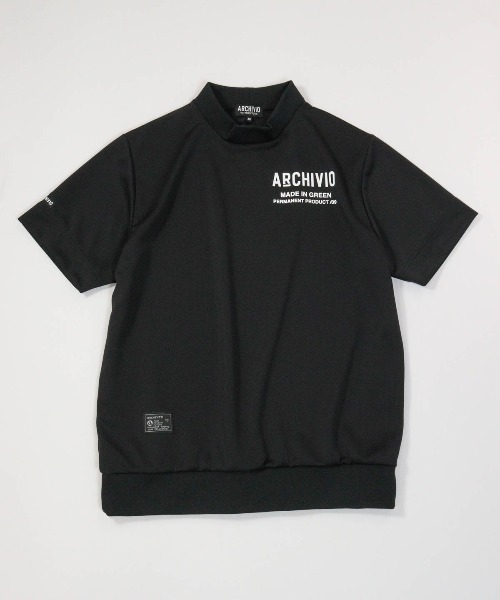 ARCHIVIO モックネックシャツ　ブラック サイズ50 archivio（アルチビオ） tシャツ 「MENS」「メンズ」UV速乾モック