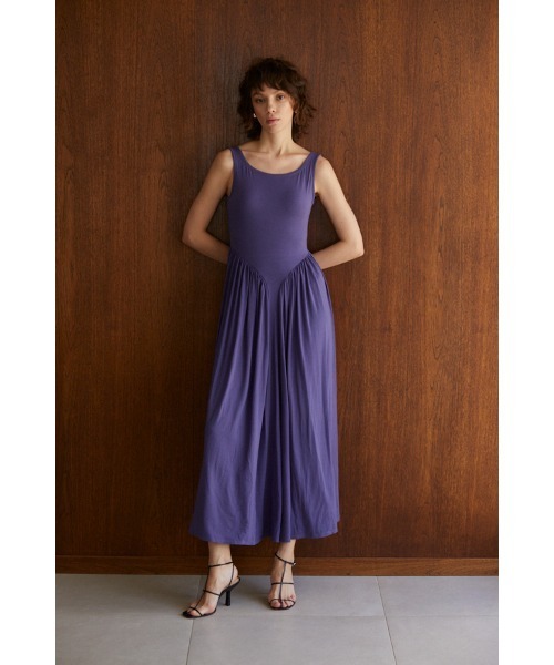 値下げしています！！Estalla.k【新品未使用】ドレス Positano Belted long Dress (new）-WHT×sax- – Estella.K