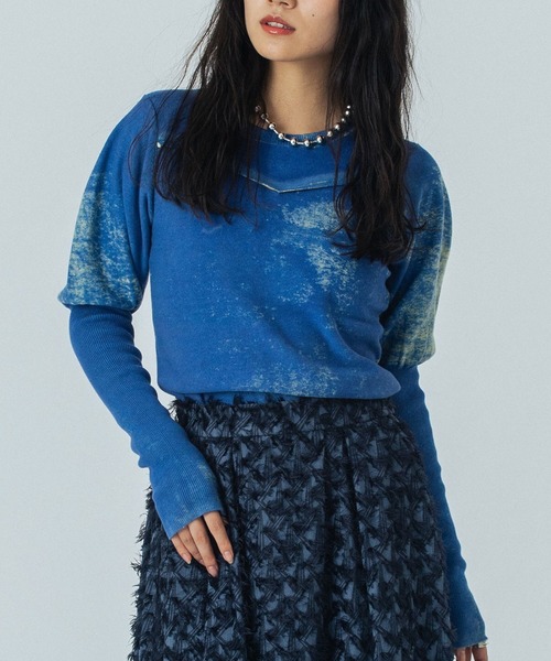 ローズバッド（ROSE BUD）/mici/VOLUME SLEEVE KNIT TOP ROSE BUD（ローズバッド） ニット セーター (mici)VOLUME SLEEVE KNIT
