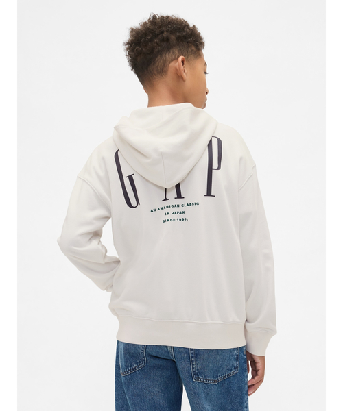 GAP 30th アニバーサリー GAPロゴ ジップアップパーカー セール】30th アニバーサリー ヴィンテージソフト GAPロゴ ジップ