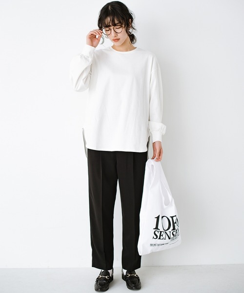 「haco!」 長(zhǎng)袖カットソー LARGE オフホワイト レディース