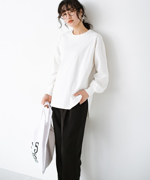 「haco!」 長(zhǎng)袖カットソー LARGE オフホワイト レディース
