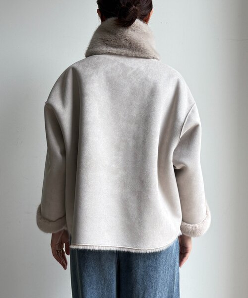 DouDou（ドゥドゥ） コート アウター フェイクファーリバーシブル