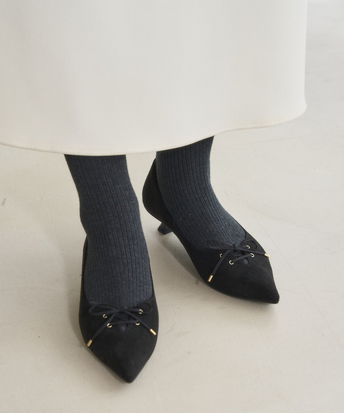 LE TALON（ル タロン） パンプス 3.5cmレースアップパンプス