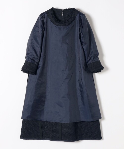 SHIPS any 「SHIPS any」 長袖ワンピース ONE SIZE ネイビー