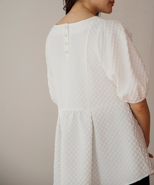 「Emma Taylor」 半袖ブラウス FREE ホワイト レディース_画像4