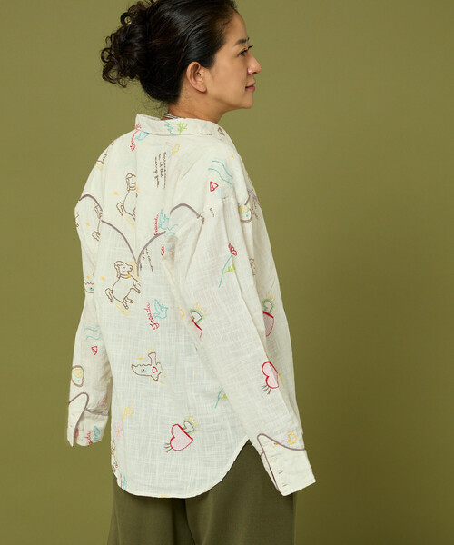 ブラウス シャツ Freada/フリーダ モチーフ刺繍 柄シャツ レディース | Freada | 08